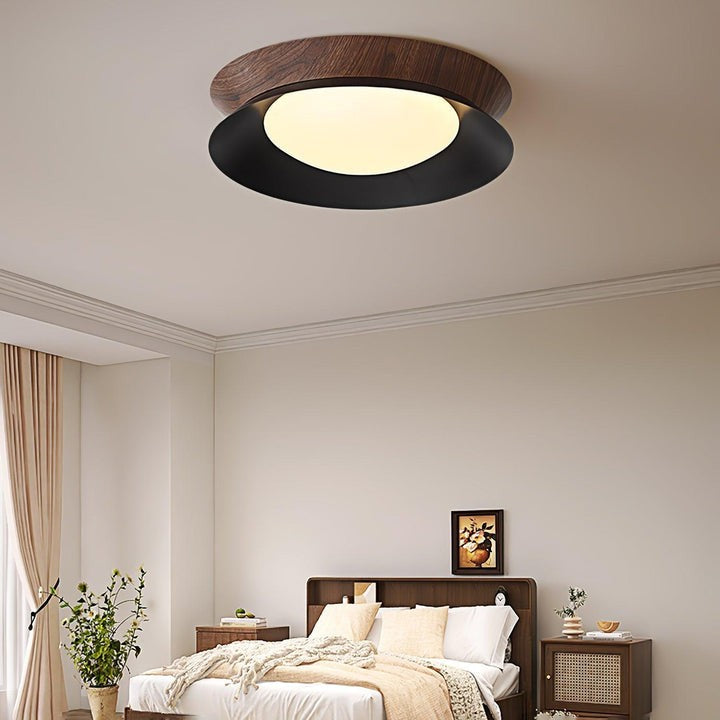Double Half-Round LED Flush Ceiling Light
