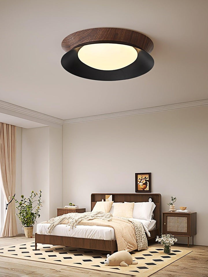 Double Half-Round LED Flush Ceiling Light