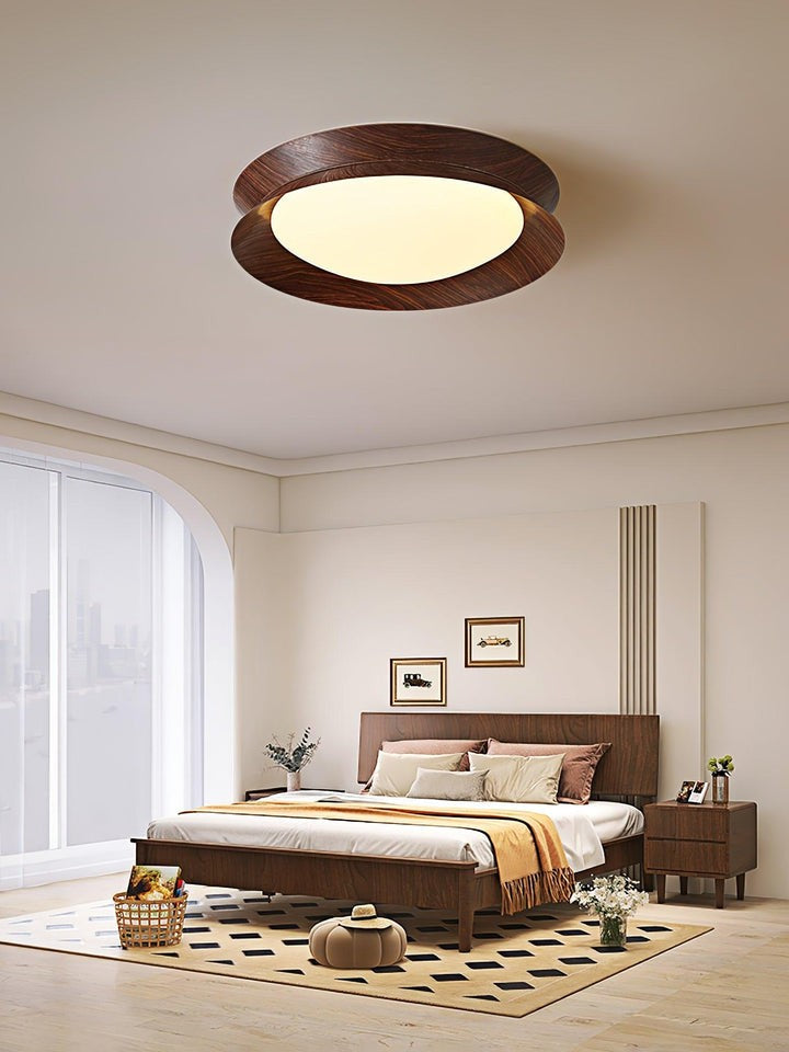 Double Half-Round LED Flush Ceiling Light