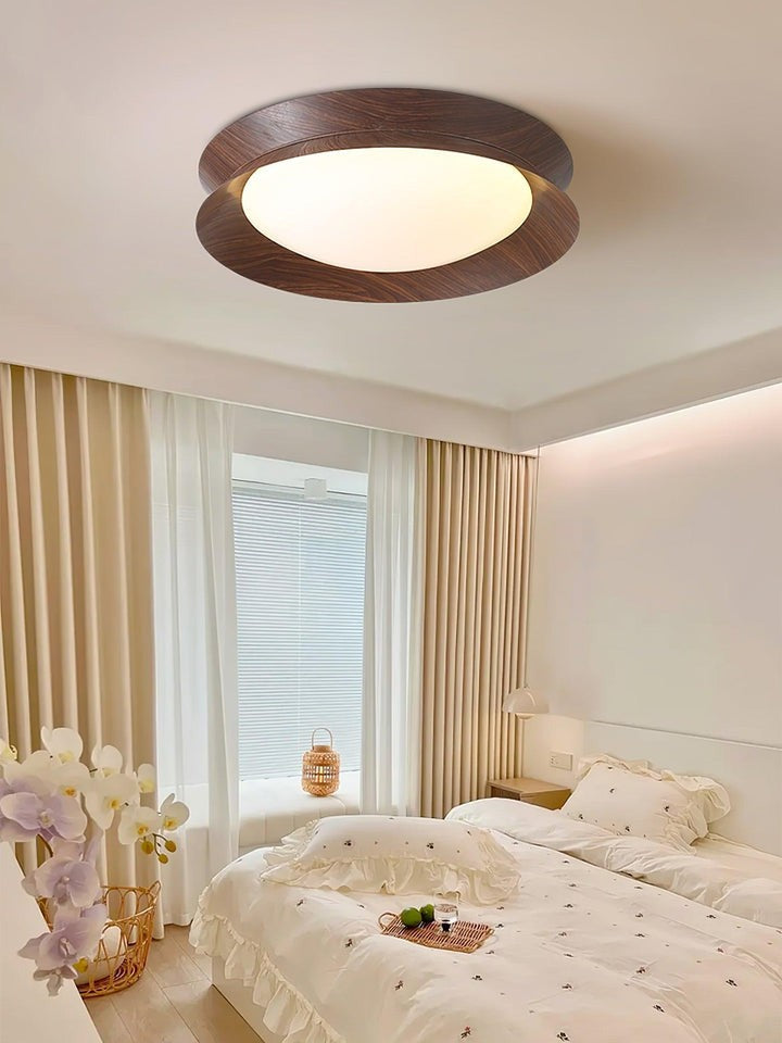 Double Half-Round LED Flush Ceiling Light