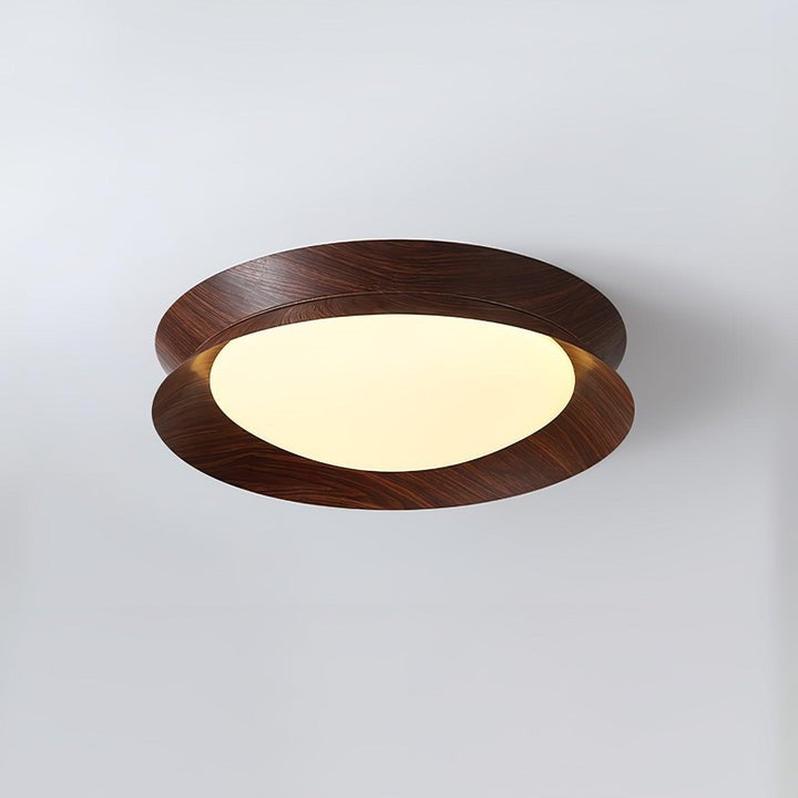 Double Half-Round LED Flush Ceiling Light