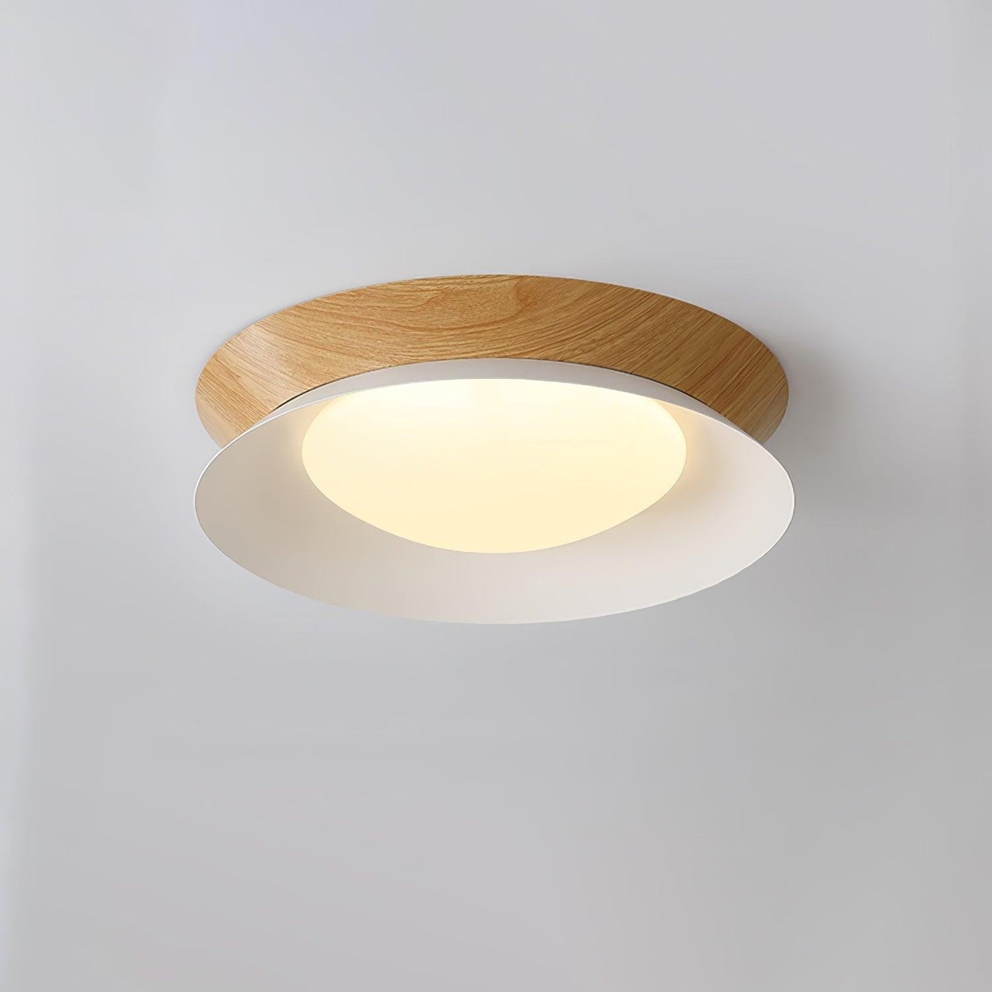 Double Half-Round LED Flush Ceiling Light