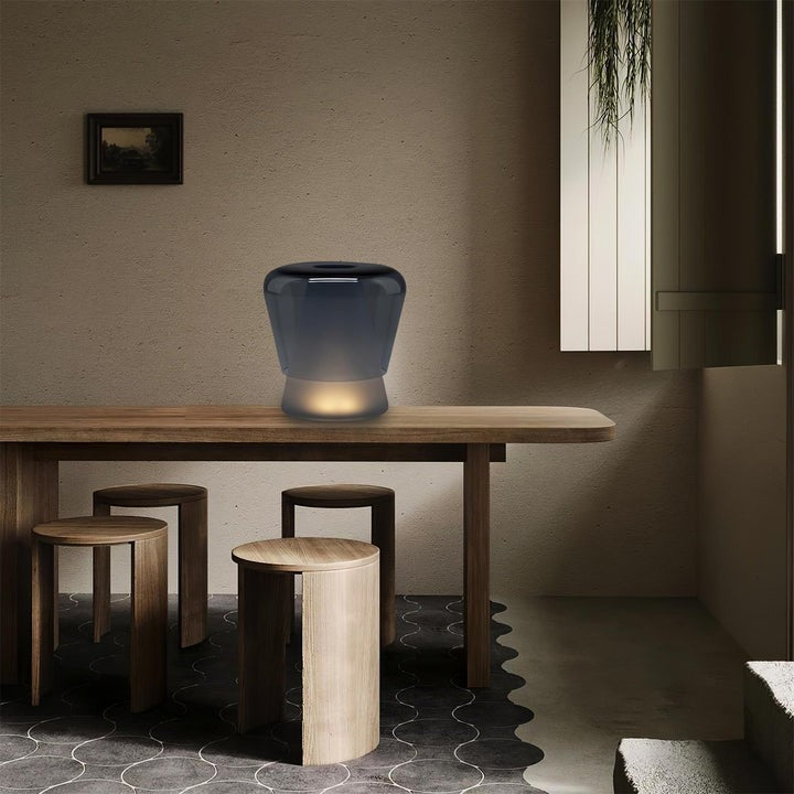 Dual-Layer Mouth-Blown Glass LED Table Lamp