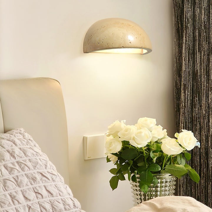 Dusk Glow Travertine Wall Sconce