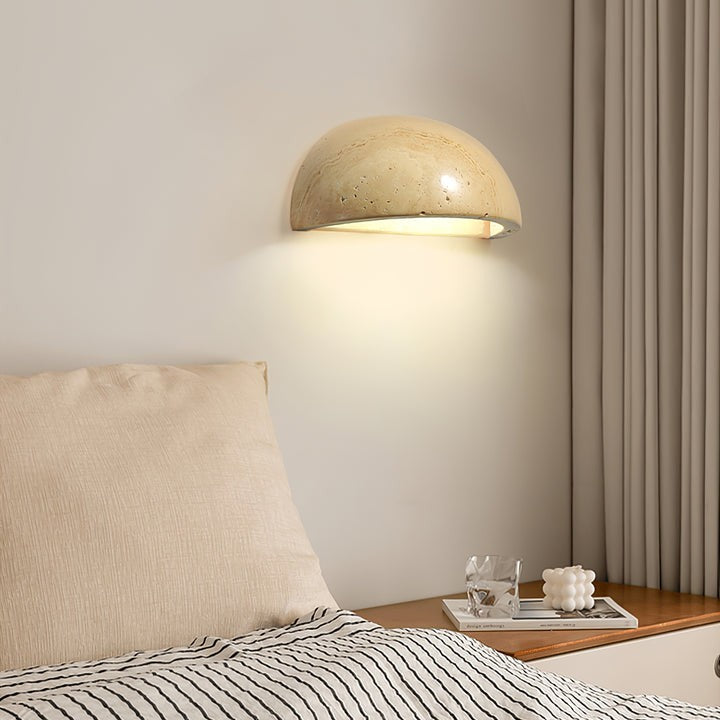 Dusk Glow Travertine Wall Sconce