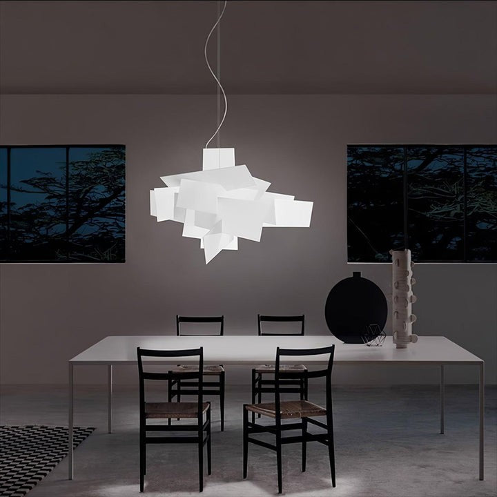 Dynamic Geometric Web Pendant Light