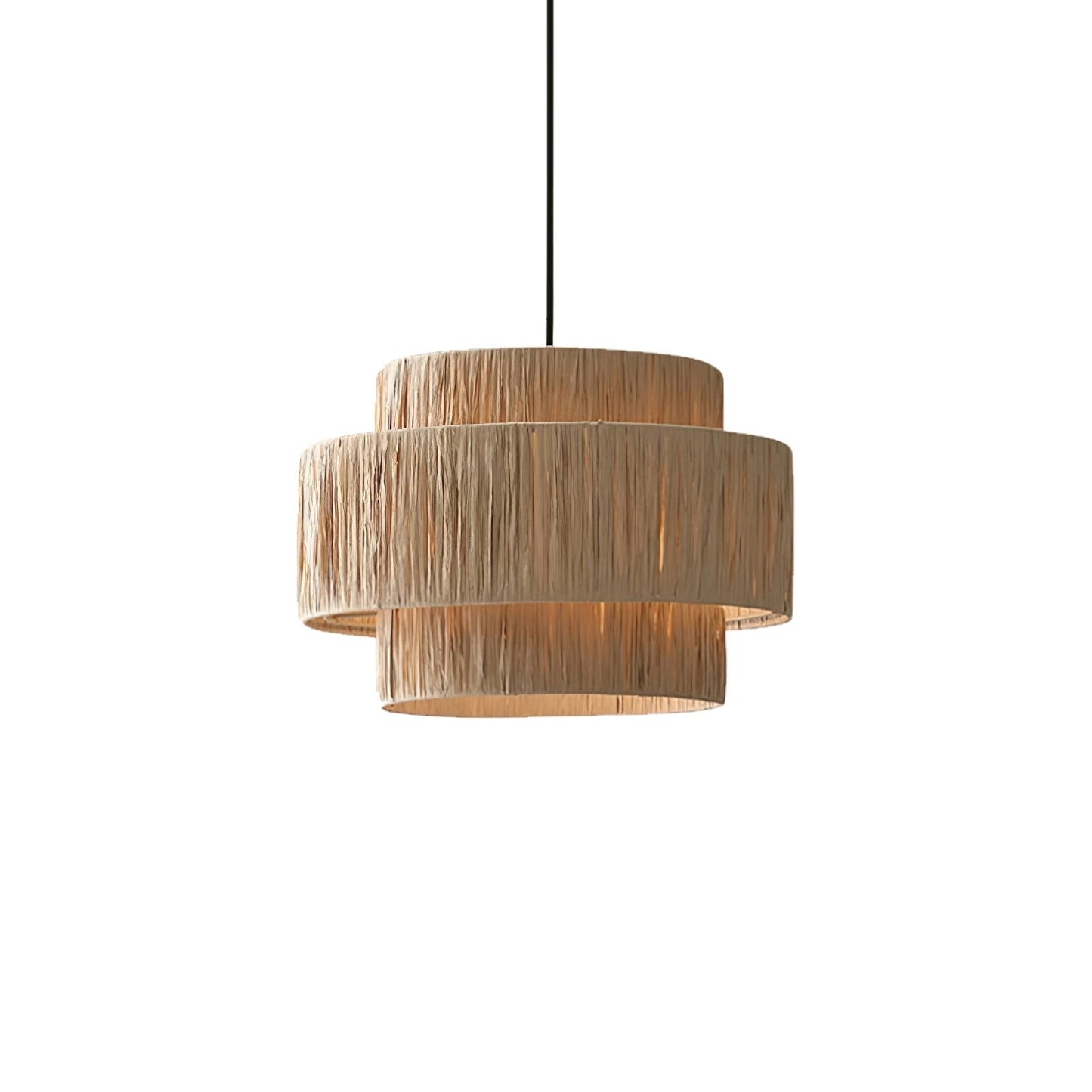 Eco-Friendly Raffia Straw Pendant Light