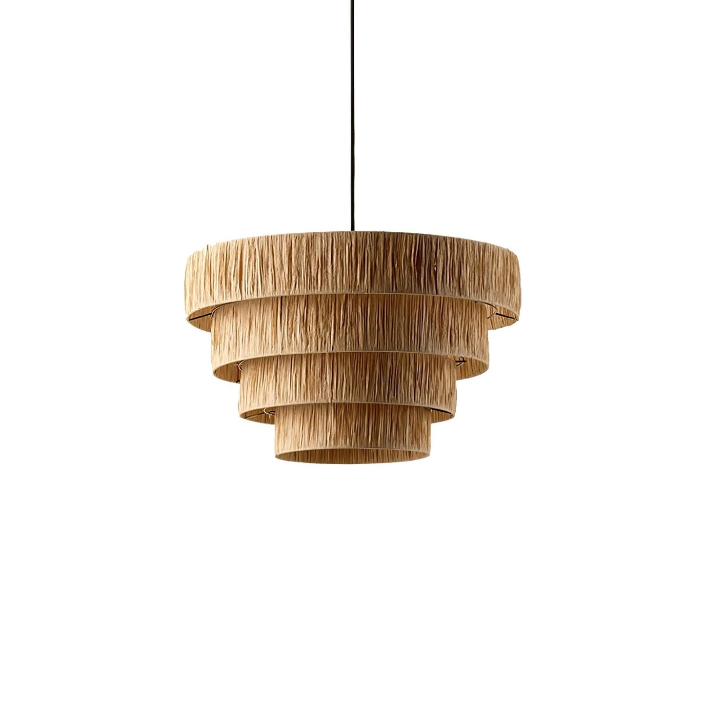 Eco-Friendly Raffia Straw Pendant Light