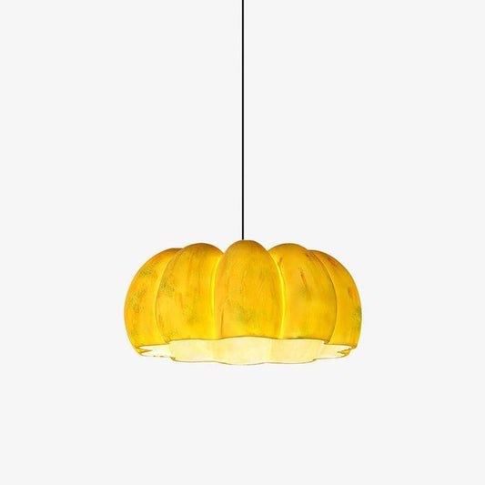 Eco-Friendly Resin Pumpkin Pendant Light for Indoor & Outdoor