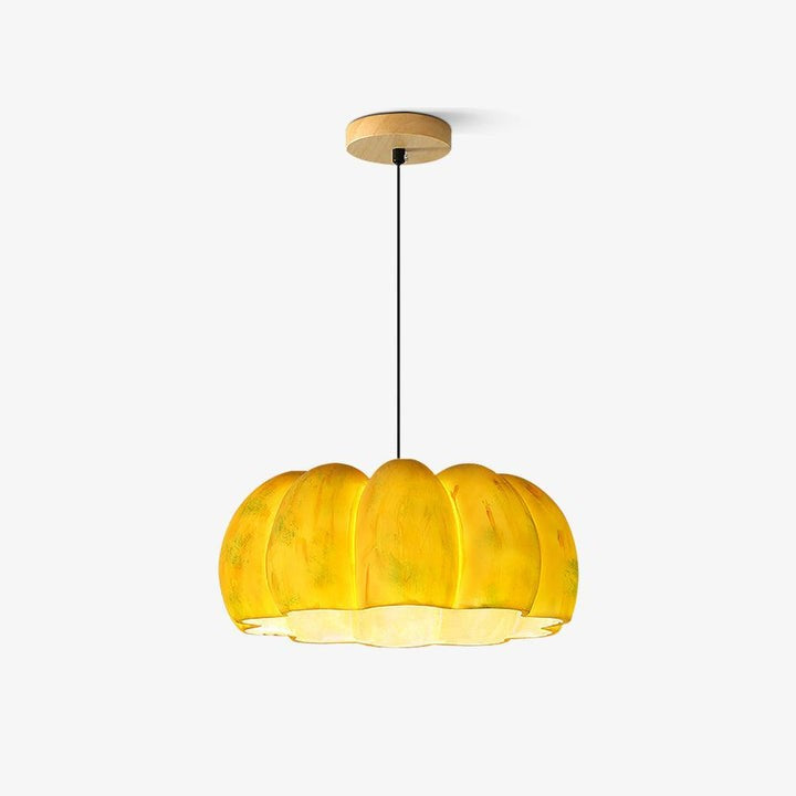 Eco-Friendly Resin Pumpkin Pendant Light for Indoor & Outdoor