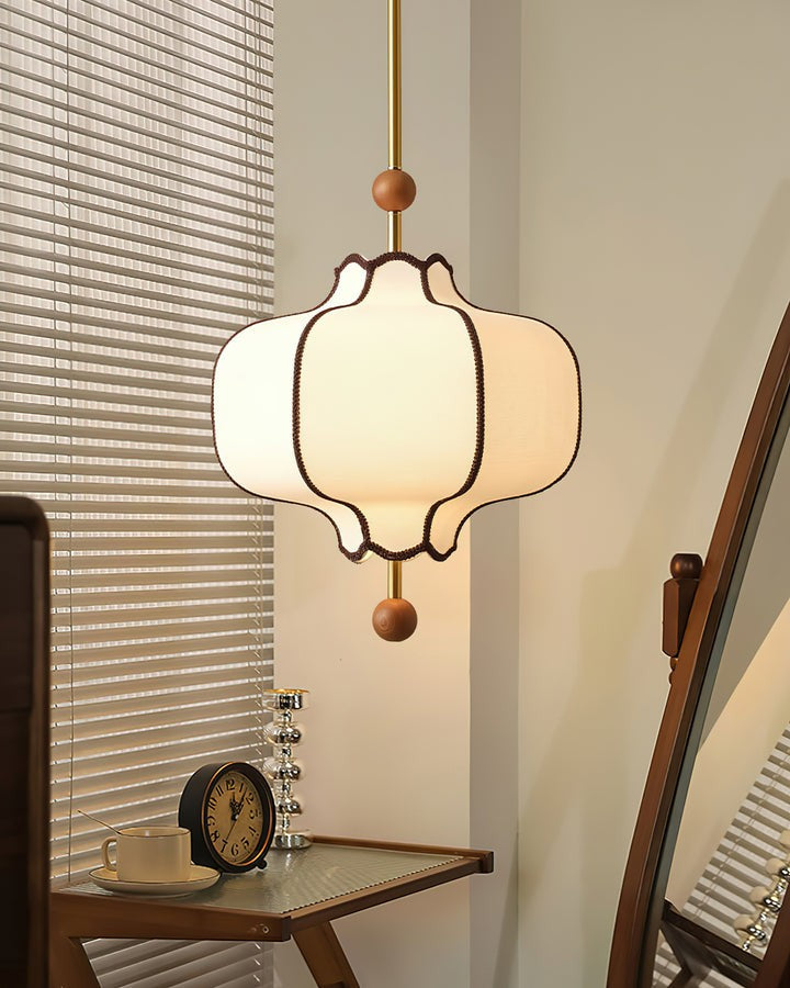 Elegant Fabric Lantern Pendant Light