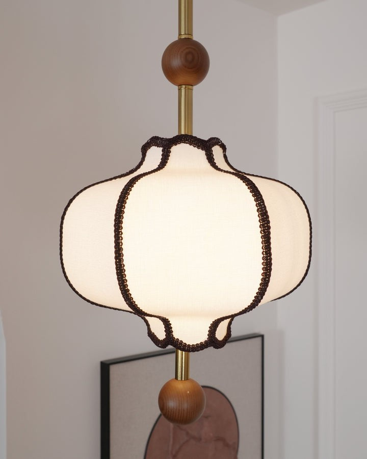 Elegant Fabric Lantern Pendant Light