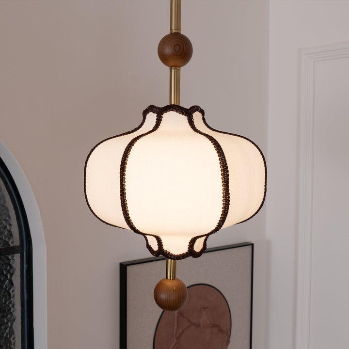 Elegant Fabric Lantern Pendant Light