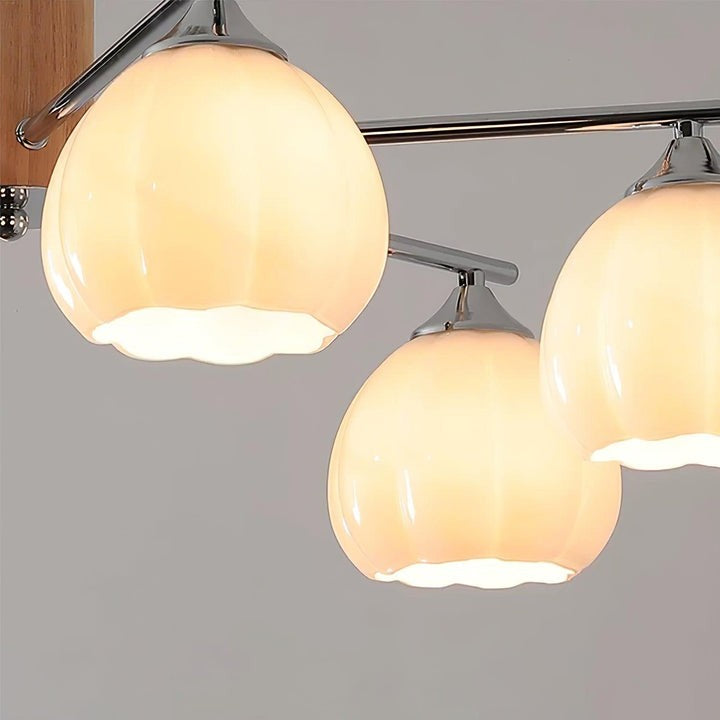 Floral Bud Glass Ceiling Light Fixture