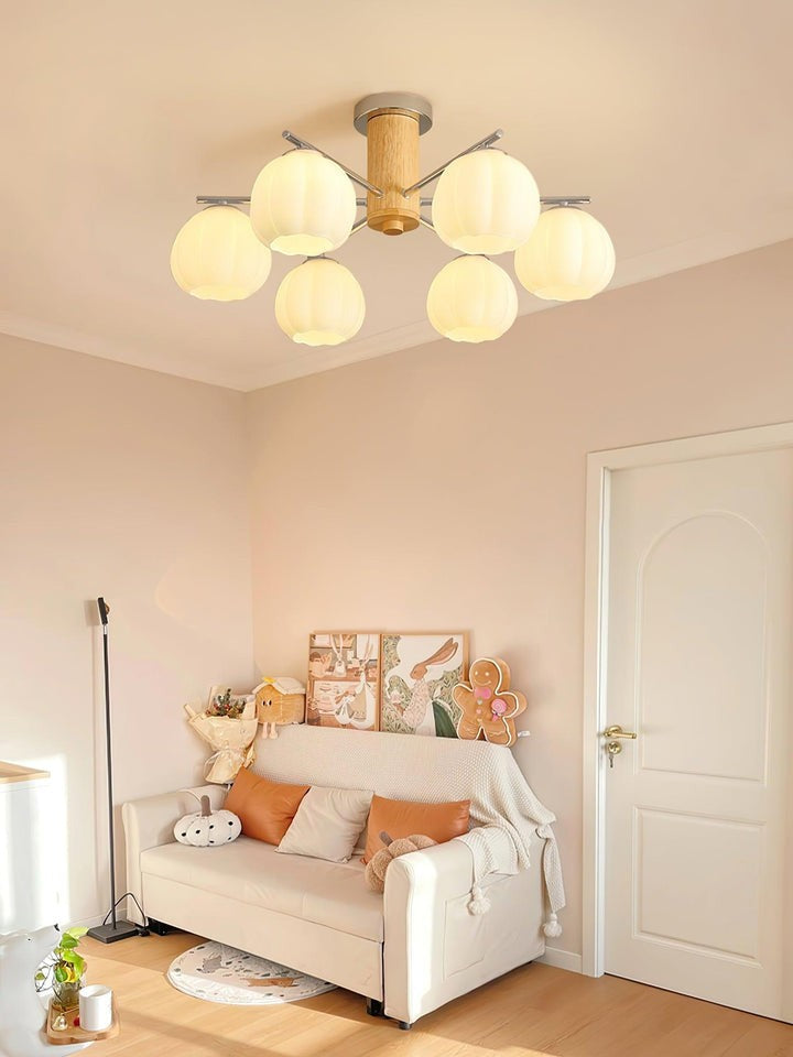 Floral Bud Glass Ceiling Light Fixture