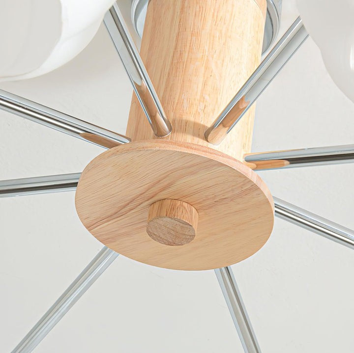 Floral Bud Glass Ceiling Light Fixture