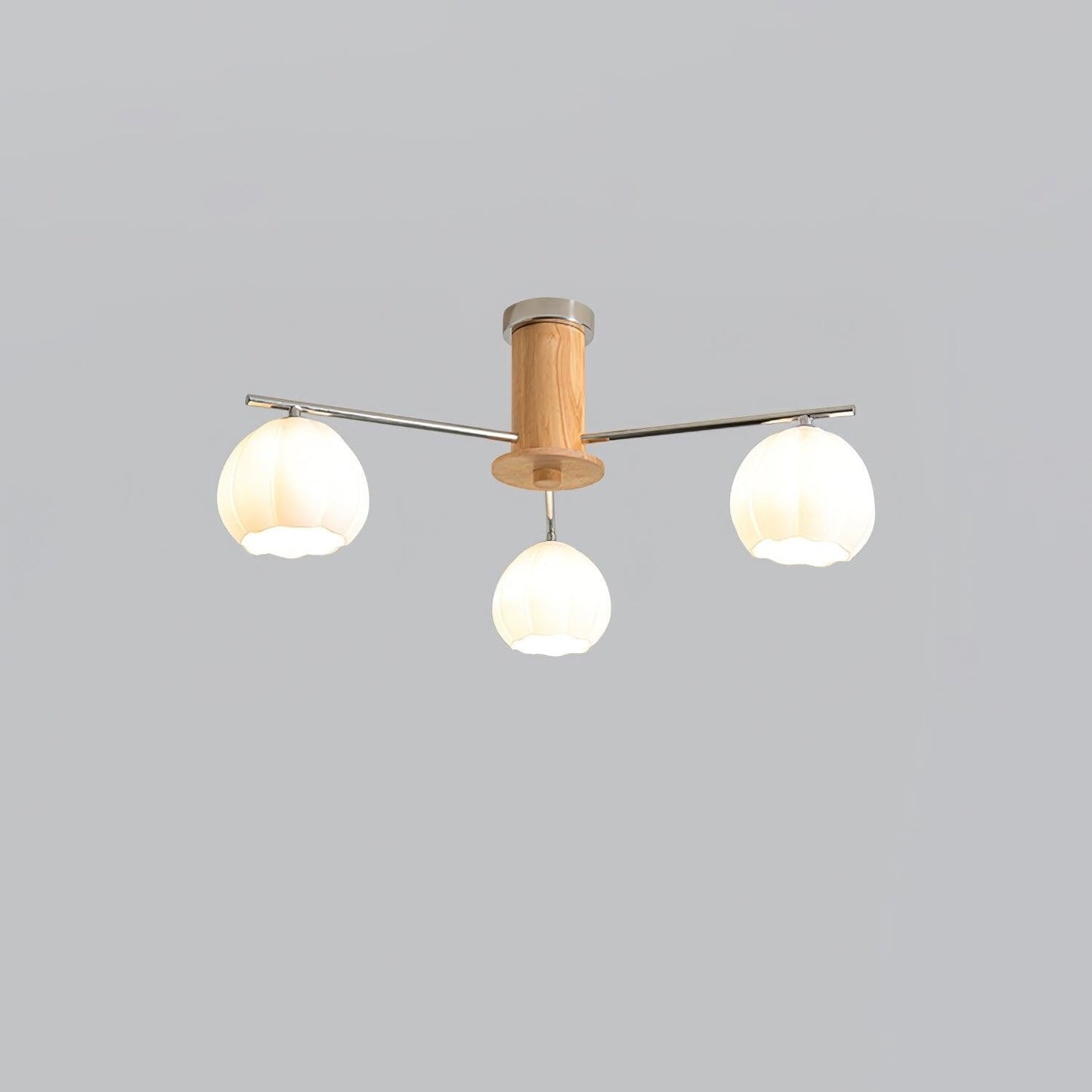 Floral Bud Glass Ceiling Light Fixture