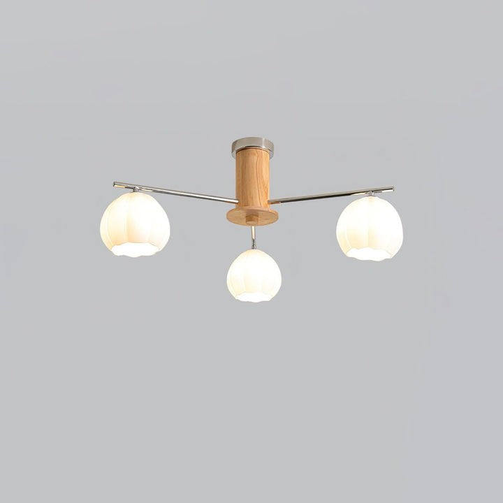 Floral Bud Glass Ceiling Light Fixture