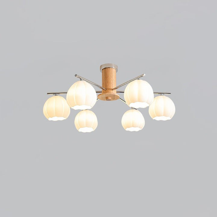 Floral Bud Glass Ceiling Light Fixture