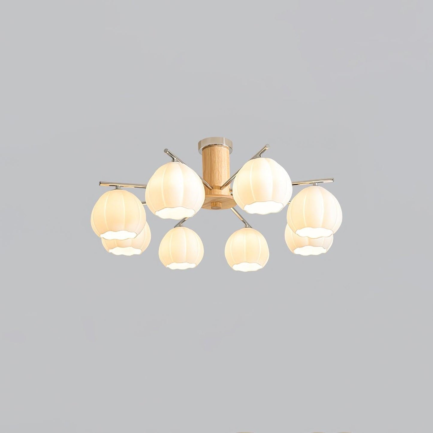 Floral Bud Glass Ceiling Light Fixture