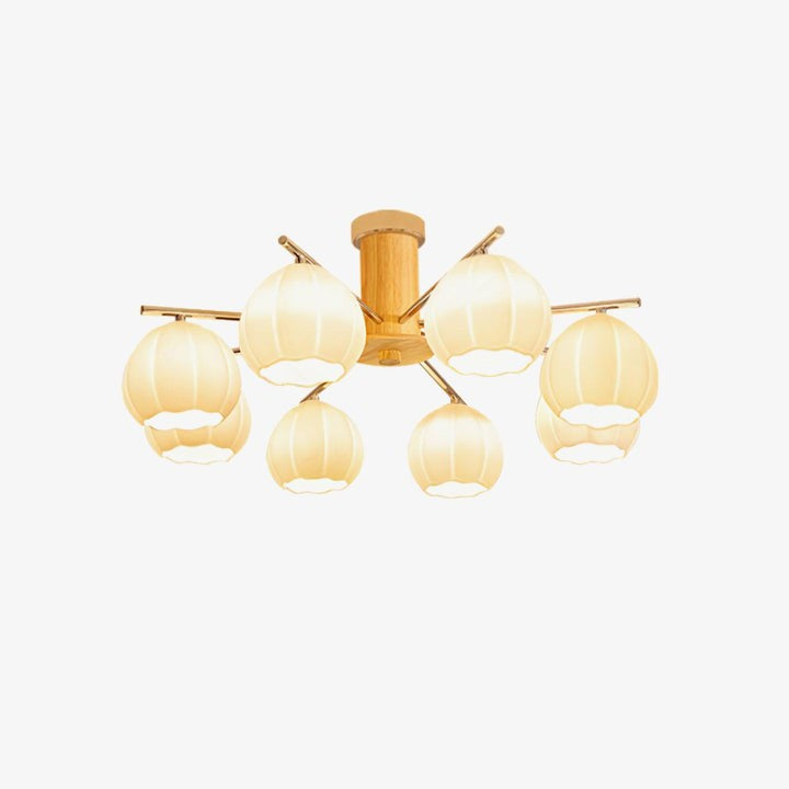 Floral Bud Glass Ceiling Light Fixture