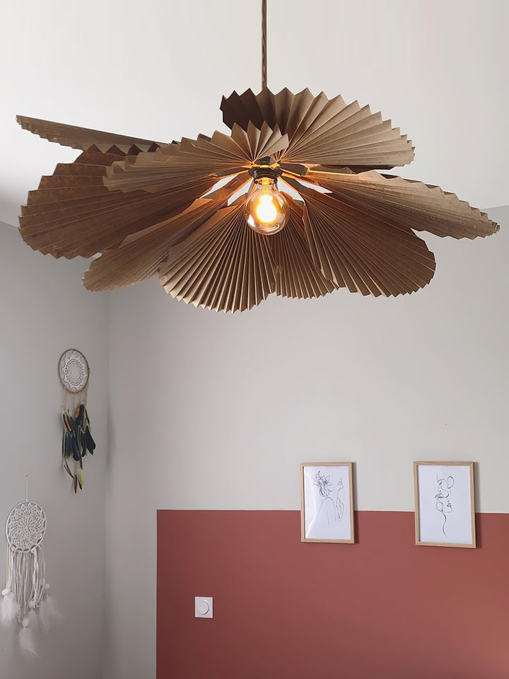 Folded Lotus Leaf Pendant Light