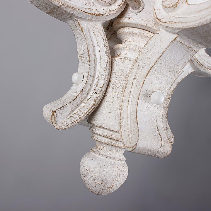French Country Metal & Wood Ceiling Pendant Light