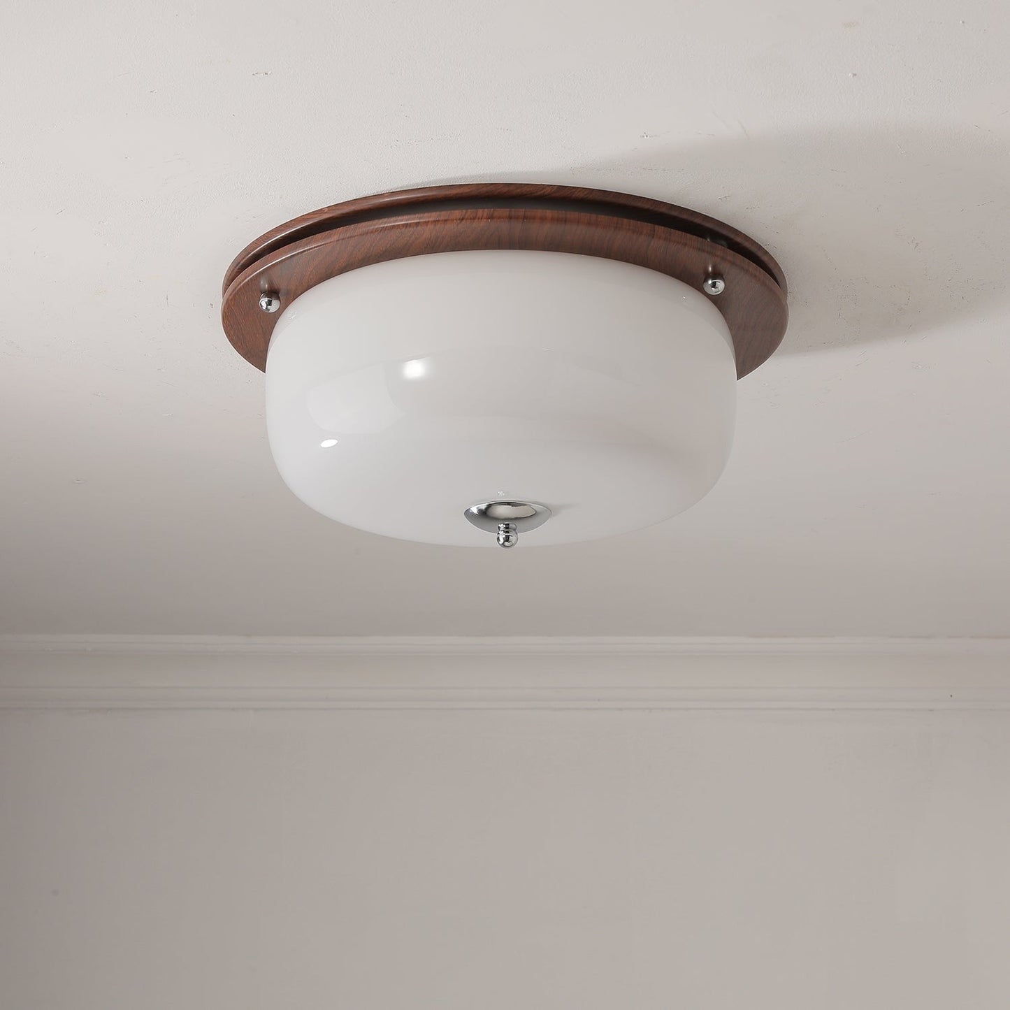 Frosted Glass Dome LED Flush Mount Light