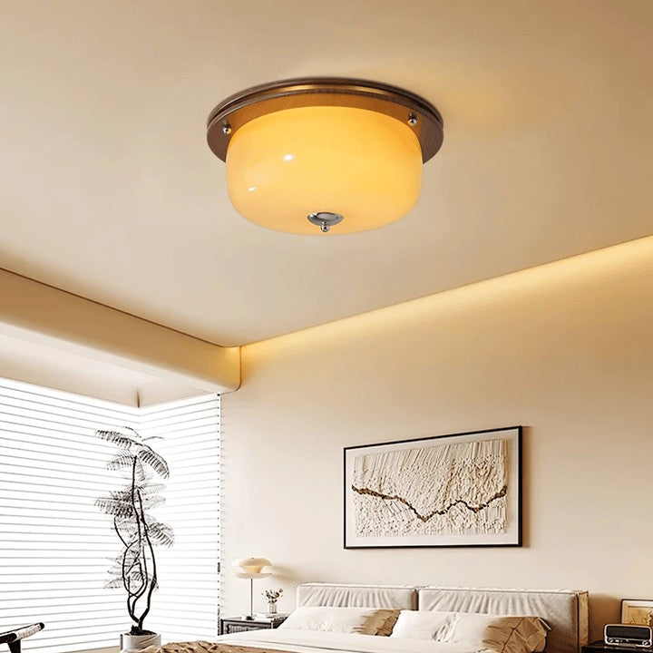 Frosted Glass Dome LED Flush Mount Light