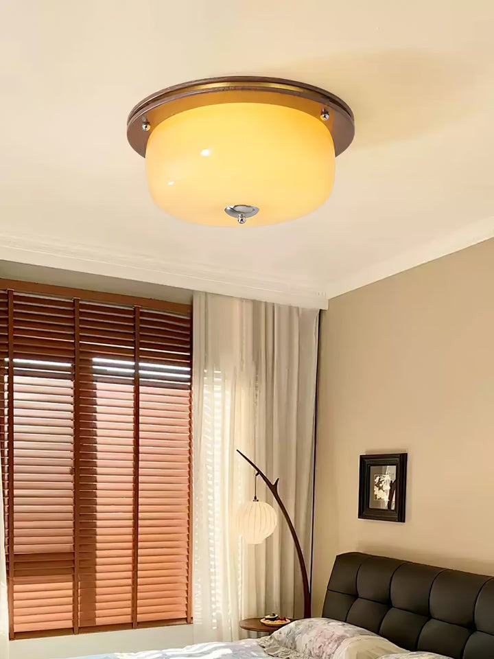 Frosted Glass Dome LED Flush Mount Light