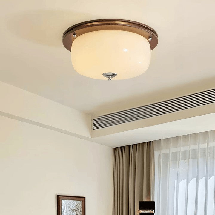 Frosted Glass Dome LED Flush Mount Light