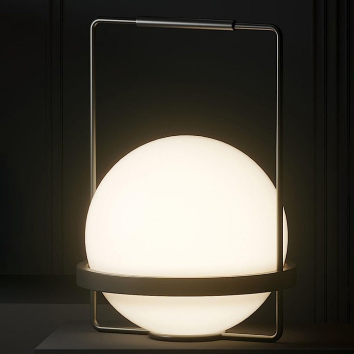 Garden-Inspired LED Table Lamp with Planter & Acrylic Globe