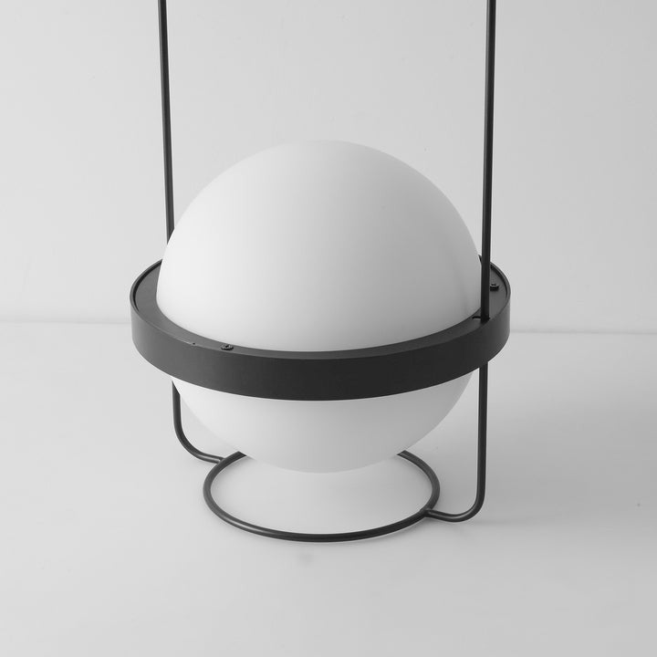 Garden-Inspired LED Table Lamp with Planter & Acrylic Globe