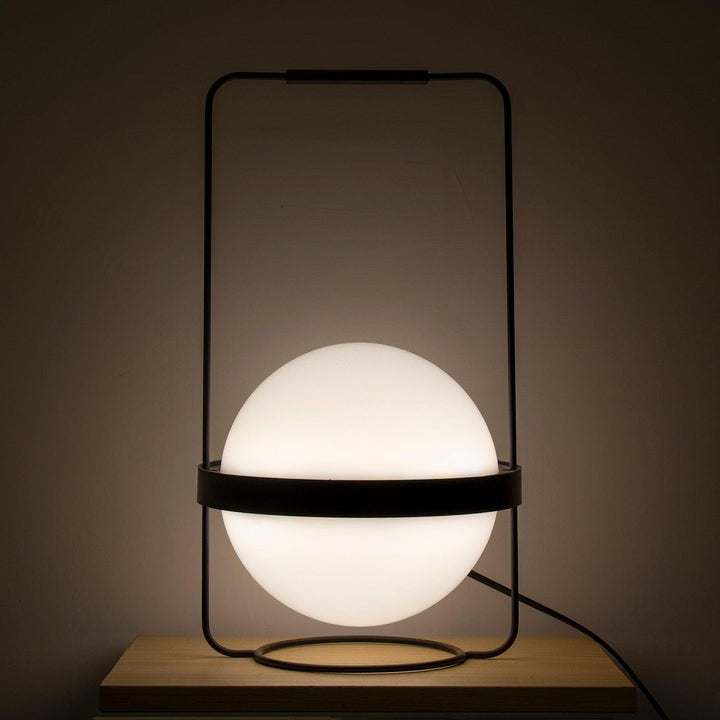 Garden-Inspired LED Table Lamp with Planter & Acrylic Globe