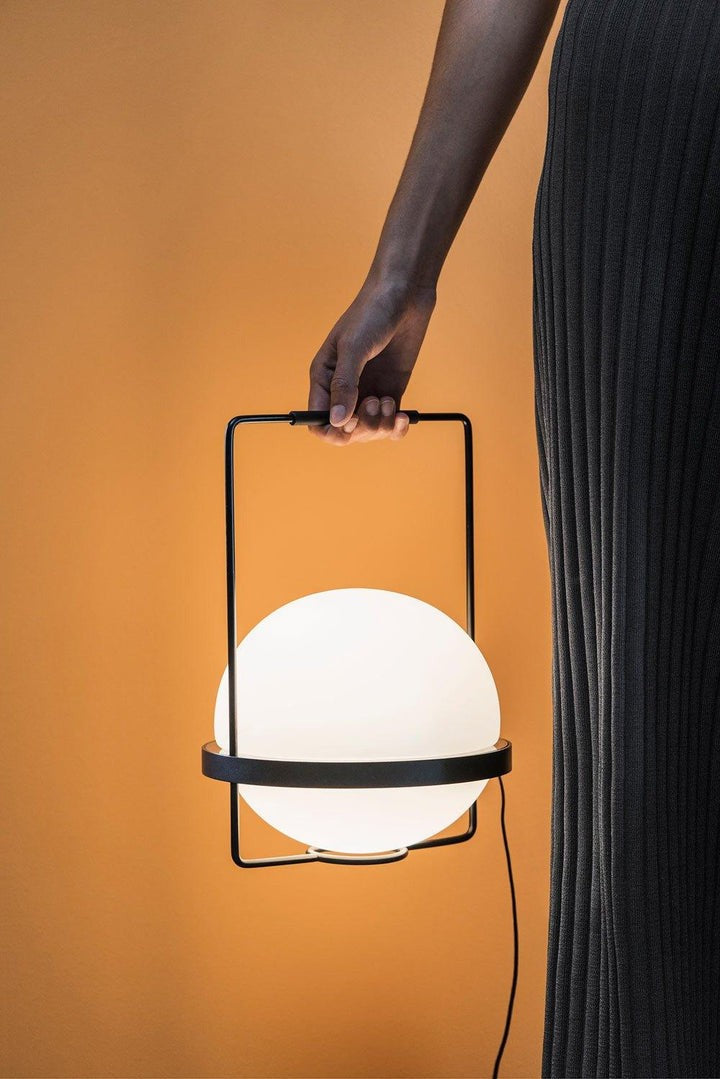 Garden-Inspired LED Table Lamp with Planter & Acrylic Globe