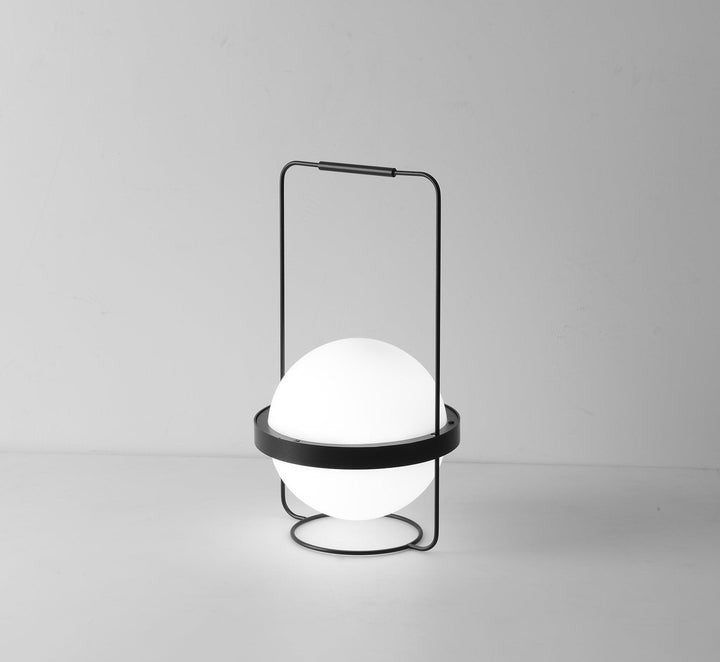 Garden-Inspired LED Table Lamp with Planter & Acrylic Globe