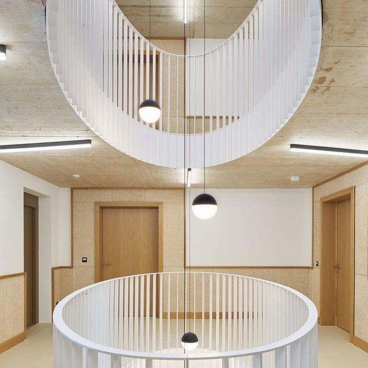 Geometric Cable-Wrapped Pendant Light