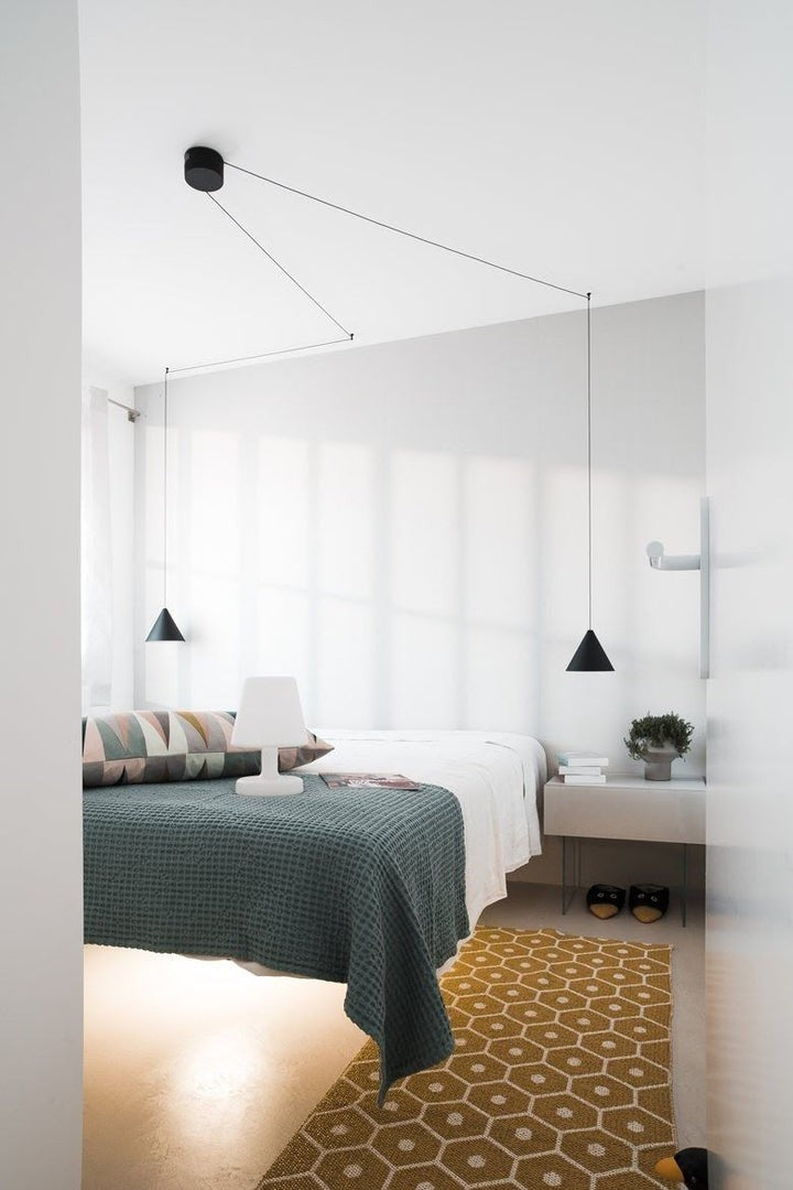 Geometric Cable-Wrapped Pendant Light