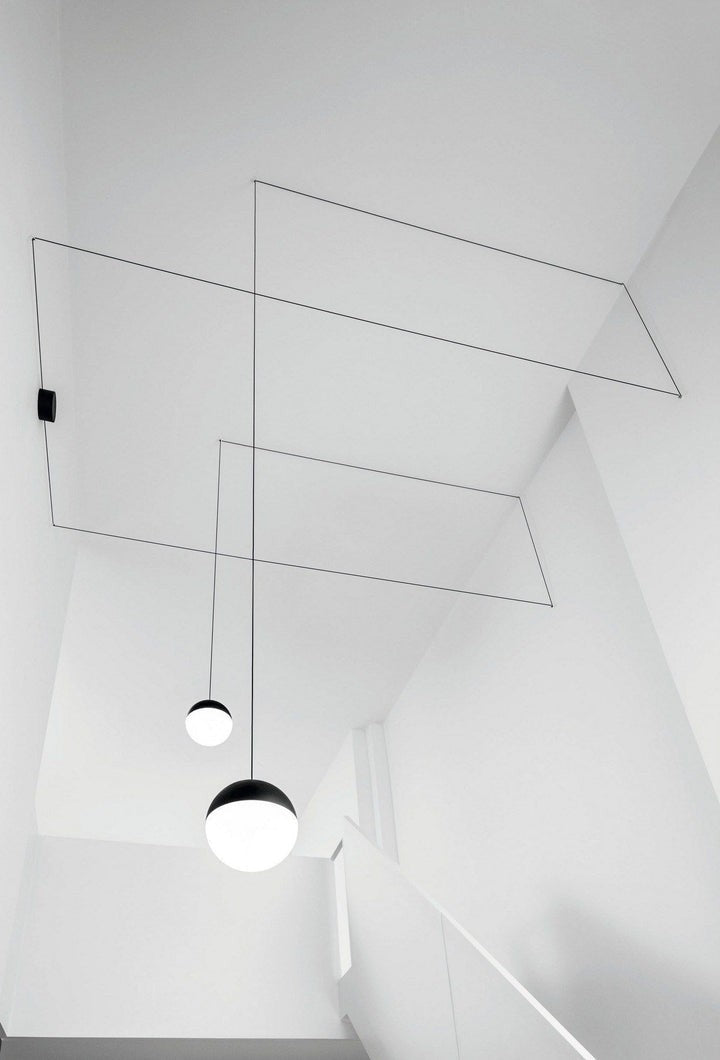 Geometric Cable-Wrapped Pendant Light