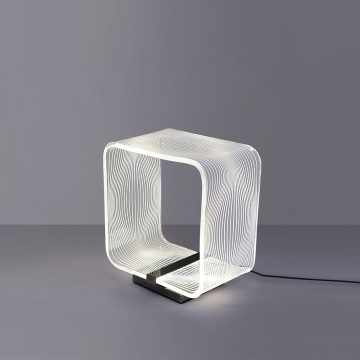 Geometric Wire Cube LED Table Lamp