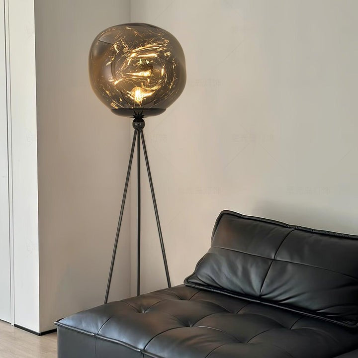 Glowing Lava Rock Tripod Floor Lamp