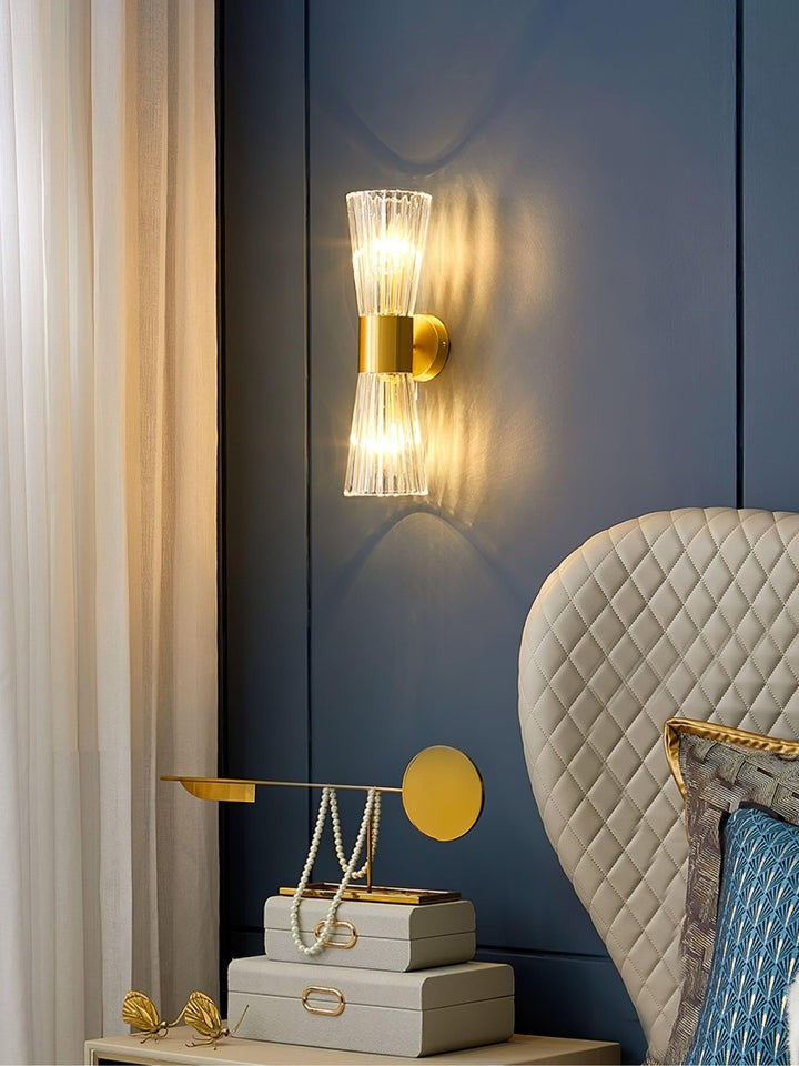 Gold Crystal LED Wall Sconce – Modern Transitional Lighting