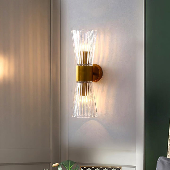 Gold Crystal LED Wall Sconce – Modern Transitional Lighting