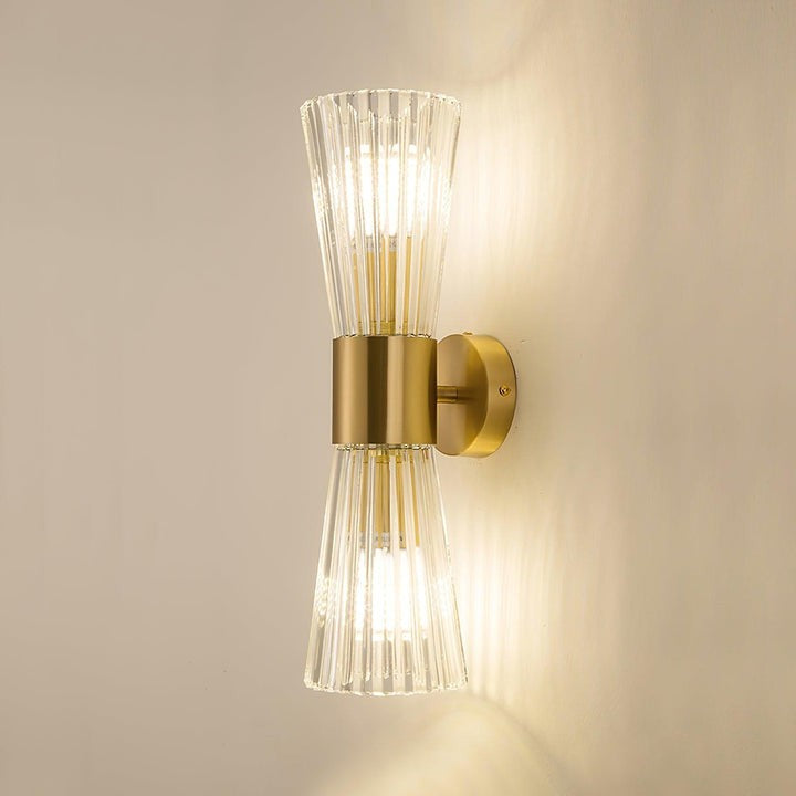 Gold Crystal LED Wall Sconce – Modern Transitional Lighting
