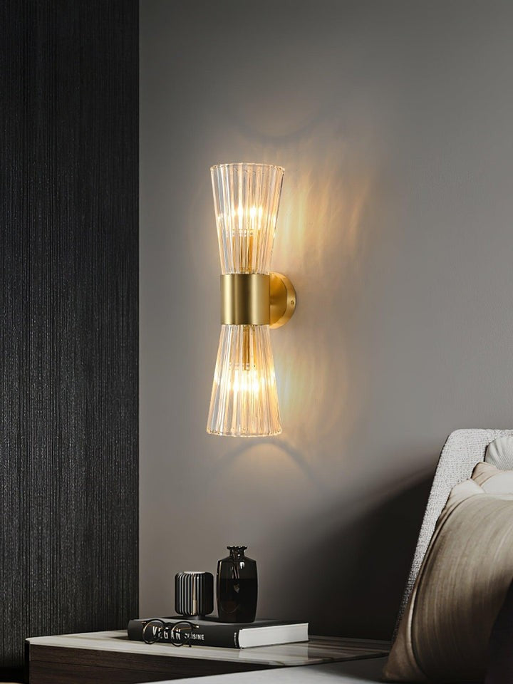 Gold Crystal LED Wall Sconce – Modern Transitional Lighting