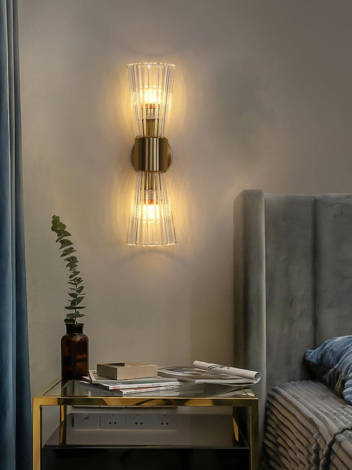 Gold Crystal LED Wall Sconce – Modern Transitional Lighting