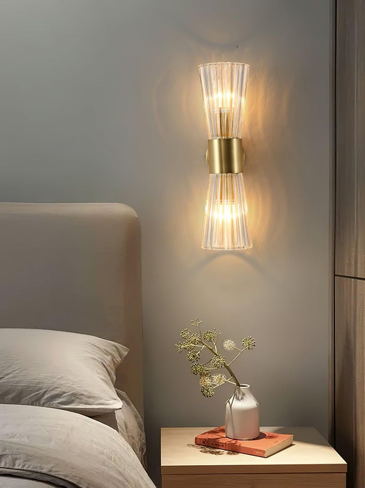 Gold Crystal LED Wall Sconce – Modern Transitional Lighting