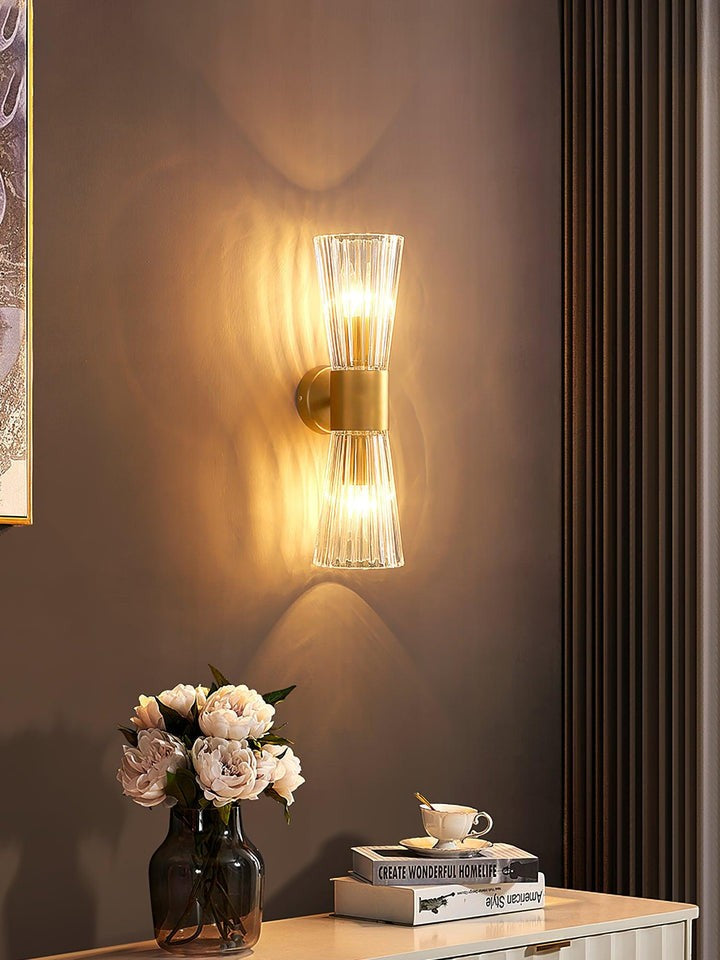 Gold Crystal LED Wall Sconce – Modern Transitional Lighting