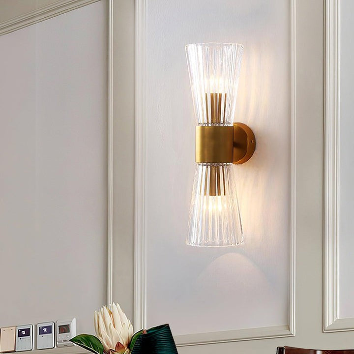 Gold Crystal LED Wall Sconce – Modern Transitional Lighting