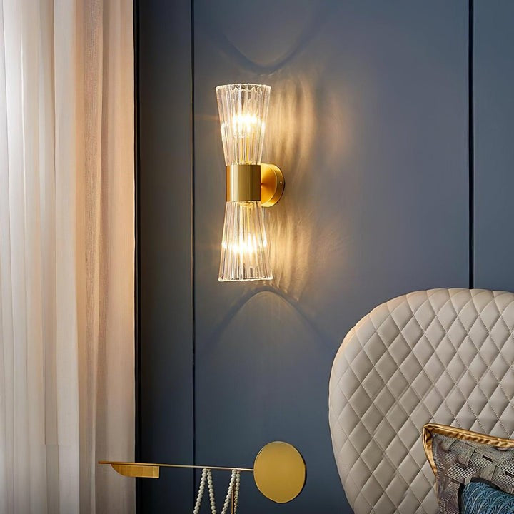 Gold Crystal LED Wall Sconce – Modern Transitional Lighting